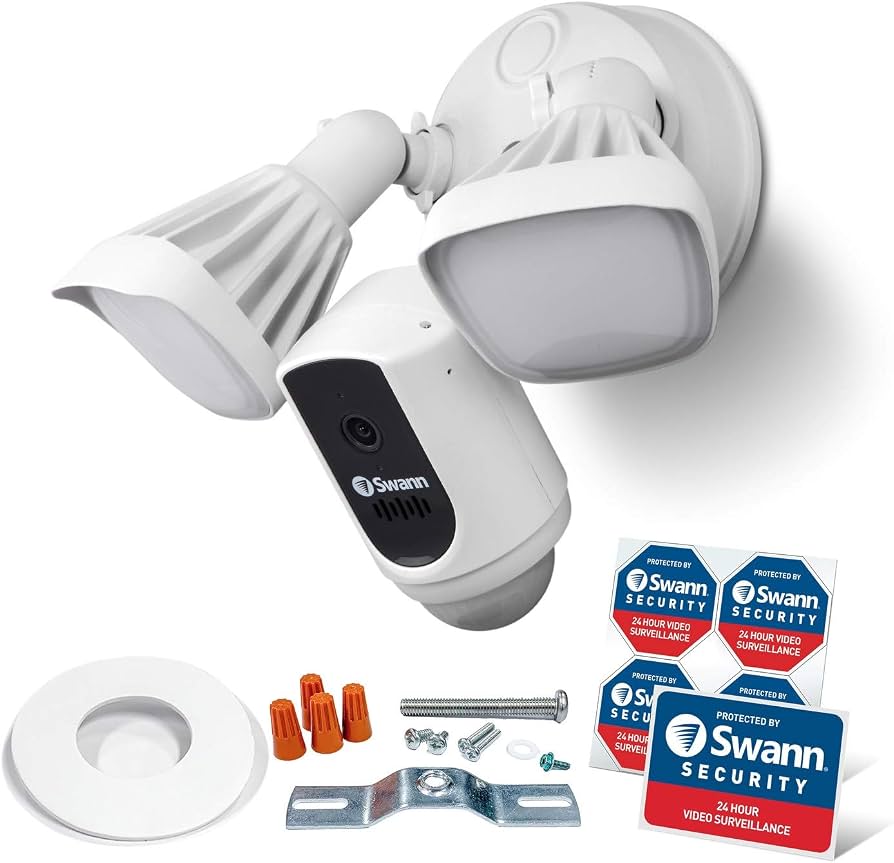Swann Wi-Fi 1080p Waterproof Motion-Activated Floodlight Camera